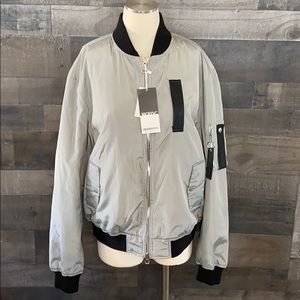 New Silver and Black Weiv Coat